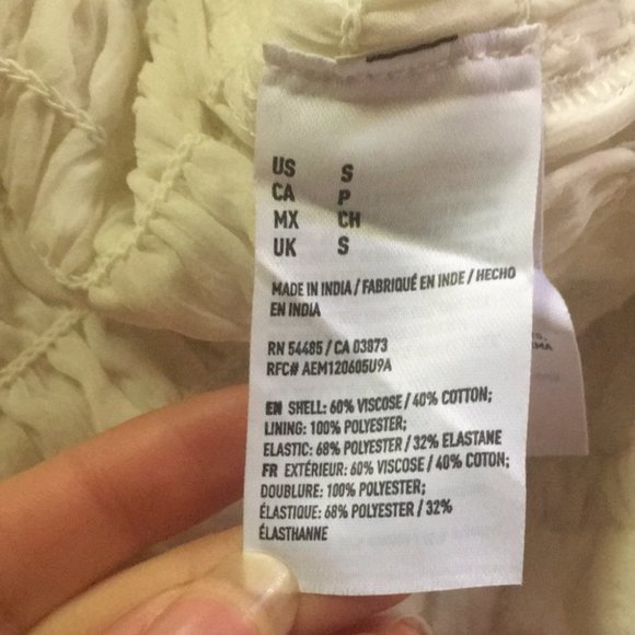 American Eagle Corset White Crop Top Tube Top - Picture 5 of 5